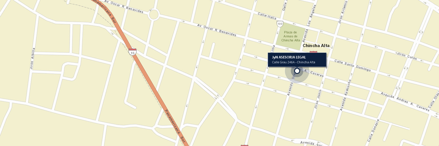 Mapa de Ubicación Estudio J&N - Calle Grau 246A, Chincha Alta